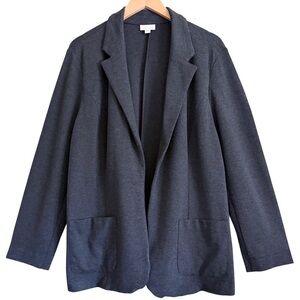 J. JILL Pointe Preppy Formal Business Casual Unstructured Open Front Blazer XL